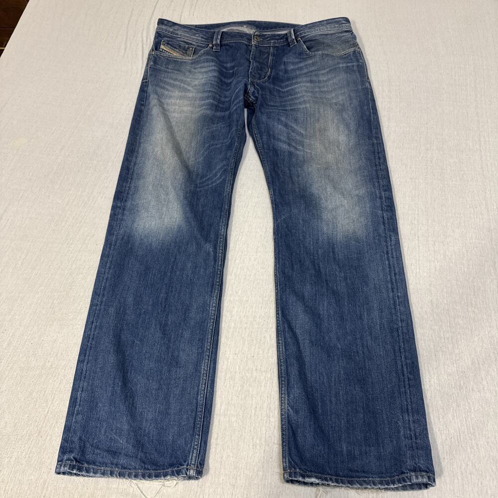 Diesel Larkee Mens 36x32 Regular Straight Blue Jeans Cowboy Western